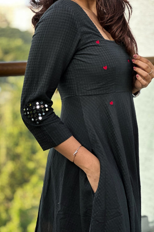 Nayeli Heart Embroidery Dress