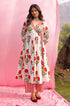 Phagun Red Poppy Angrakha Kurta Pant Set
