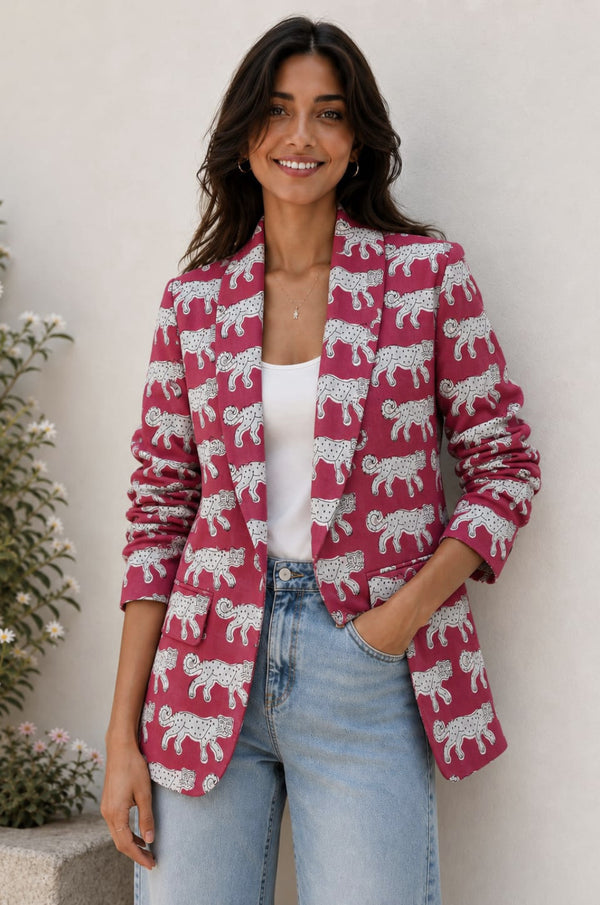 Roaring Rose Boyfriend Blazer