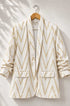 Ivory Silk Boyfriend Blazer