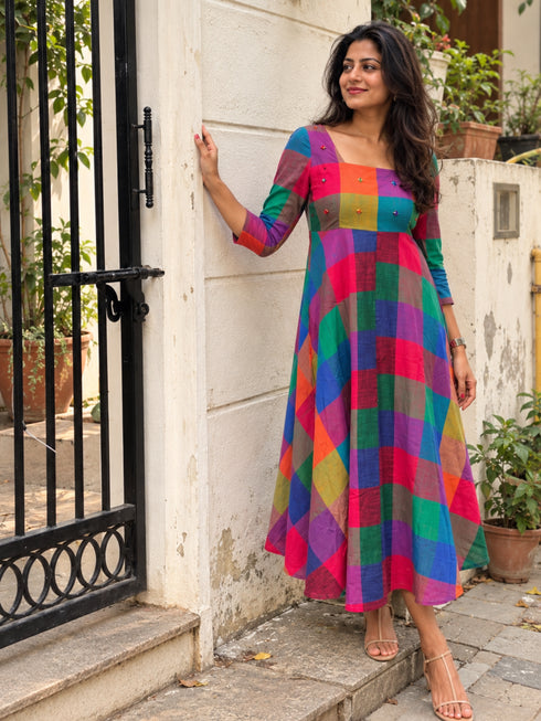 Nayeli Check Dress