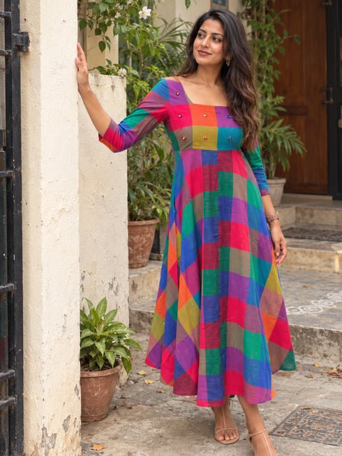 Nayeli Check Dress
