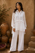 Celestial Chanderi Embroidered White Shirt