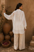 Celestial Chanderi Embroidered White Shirt
