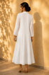 Luna Chanderi Embroidered White Maxi Dress