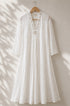 Luna Chanderi Embroidered White Maxi Dress
