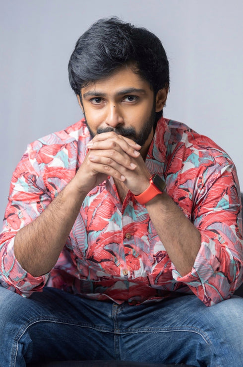 Palm Pink Cotton Men Shirt