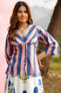 Brij Red Poppy Stripe Top & Skirt Set