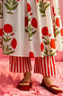 Phagun Red Poppy Angrakha Kurta Pant Set