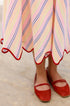 Stripes One-Shoulder Top With Skirt