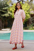 Stripes A-line Maxi Dress