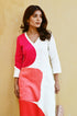 Fusion White Patchwork Kurta