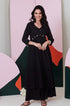 Ajuni Black Mirror Embroidered Kurta -Palazzo Set (Set Of 2)