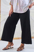 Black Cotton Flared Pant