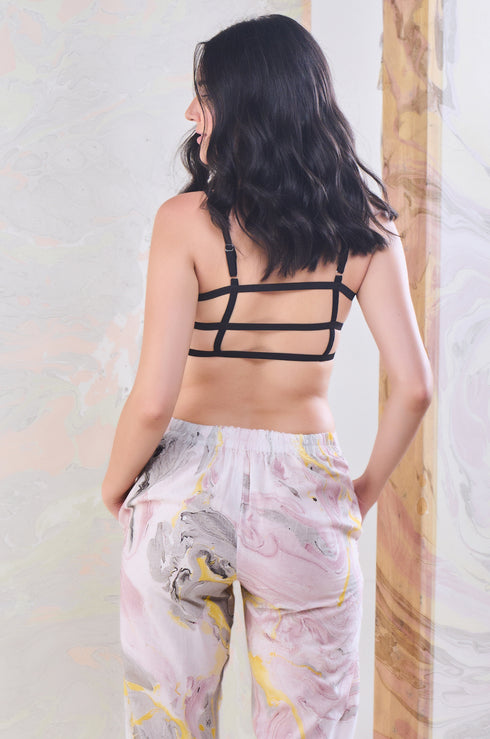 Black Embroidered Bralette