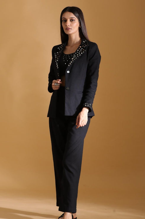 Mirror Embroidered Blazer
