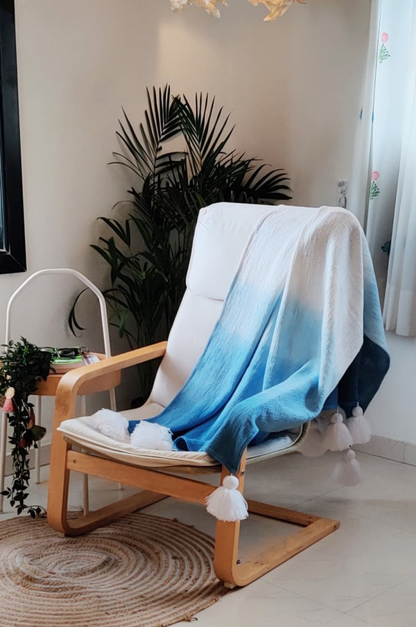 Blue Ombre Throw