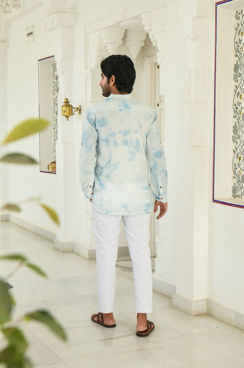 Blue Tie Dye Kurta