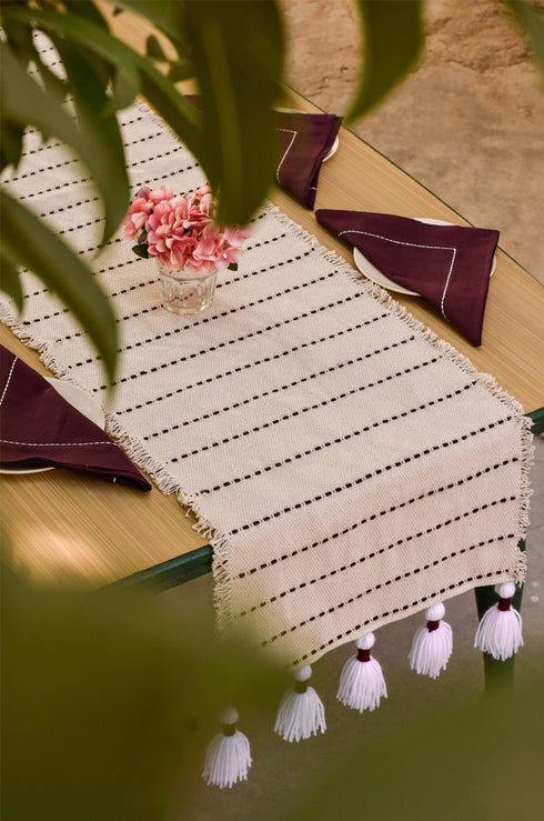 Bruna Embroidered Table Runner