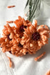 Dahlia Peach Handmade Flowers - Bunch of 10