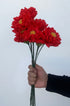 Dahlia Red Handmade Flowers - Bunch of 10