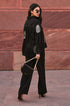 Diyu Sequin Embroidered Black Co-Ord Set
