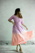 Purple and Baby Pink Fit and Flare Dress