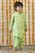 Green Angrakha Kurta Dhoti : Set Of 2