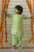 Green High Low Kurta Dhoti : Set Of 2