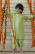 Green High Low Kurta Dhoti : Set Of 2