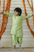 Green High Low Kurta Dhoti : Set Of 2