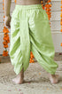 Green High Low Kurta Dhoti : Set Of 2