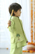 Green Kurta Pant Jacket : Set Of 3