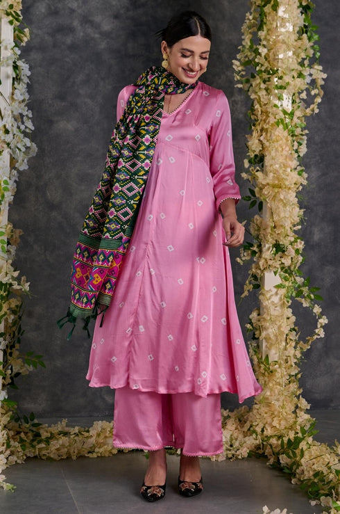 Green Patola Woven Bhagalpuri Silk Dupatta