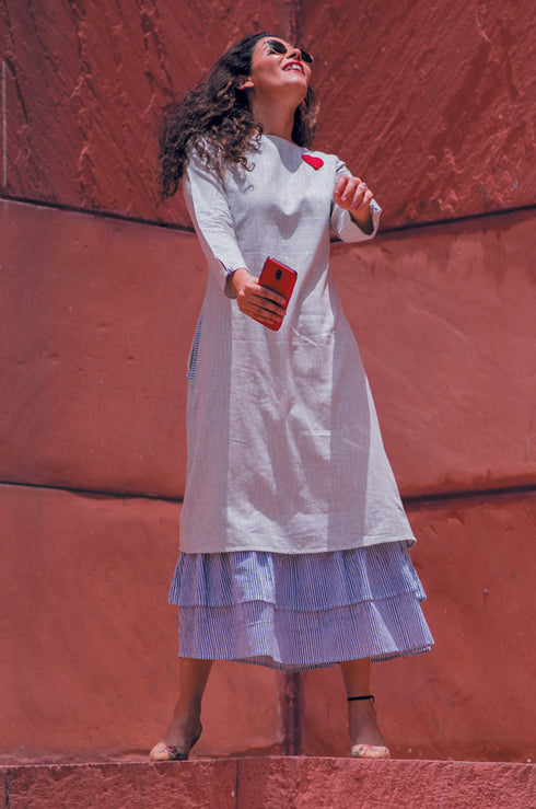 Heart Embroidery Dress