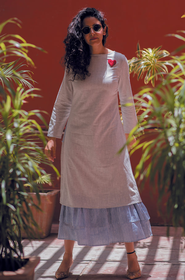 Heart Embroidery Dress