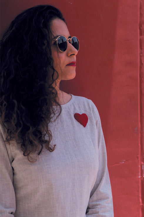 Heart Embroidery Dress