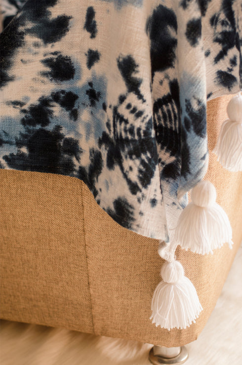 Indigo Bandhani Throw