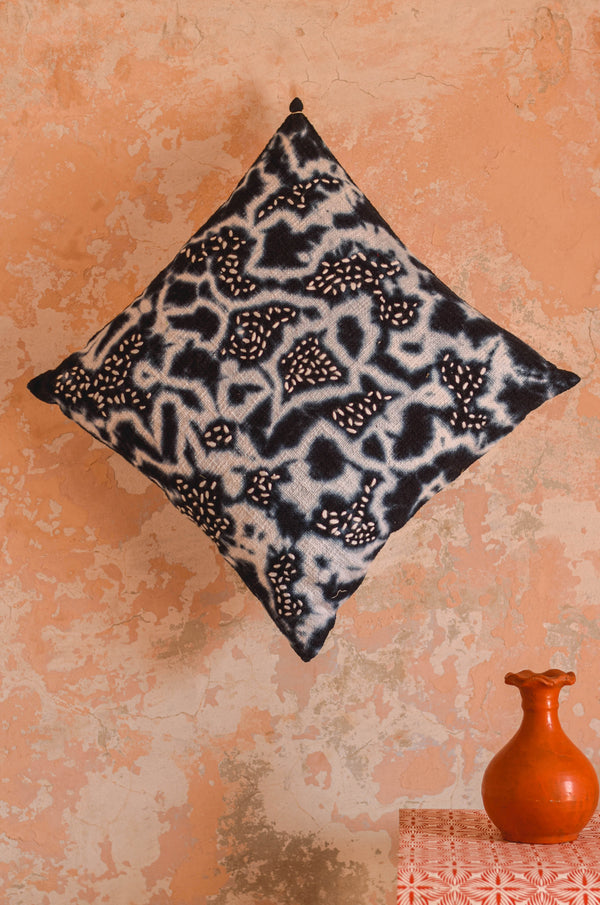 Indigo Distressed Cushion Cover