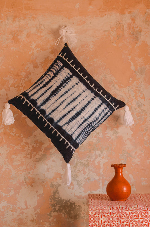 Indigo Ripple Cushion Cover