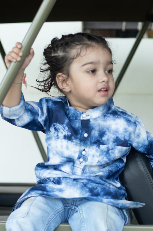 Indigo Tie Dye Kurta