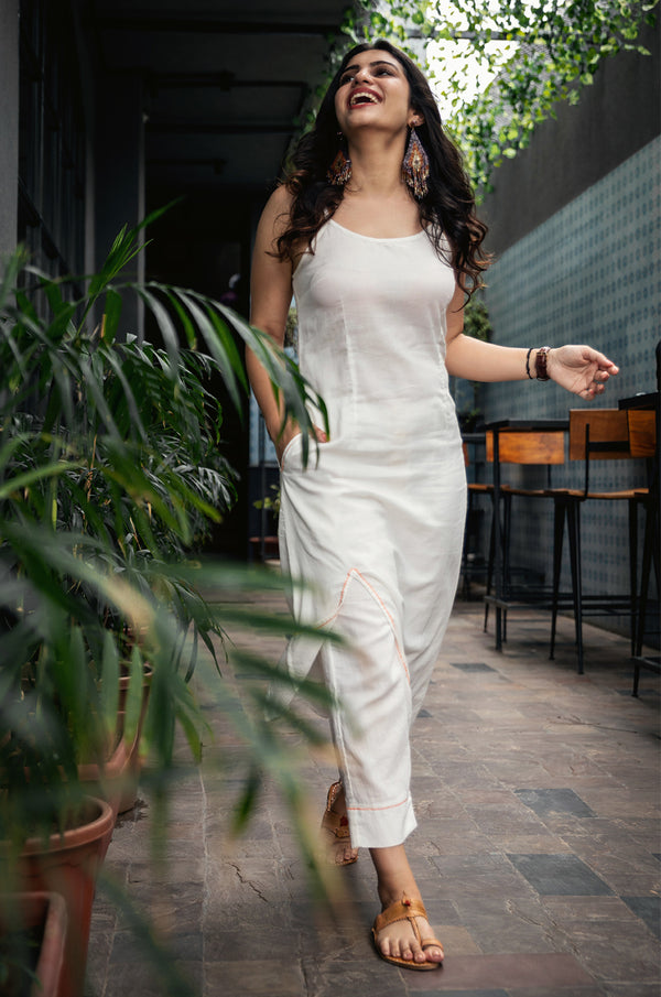 Ivory Kurta Pant - Set Of 2