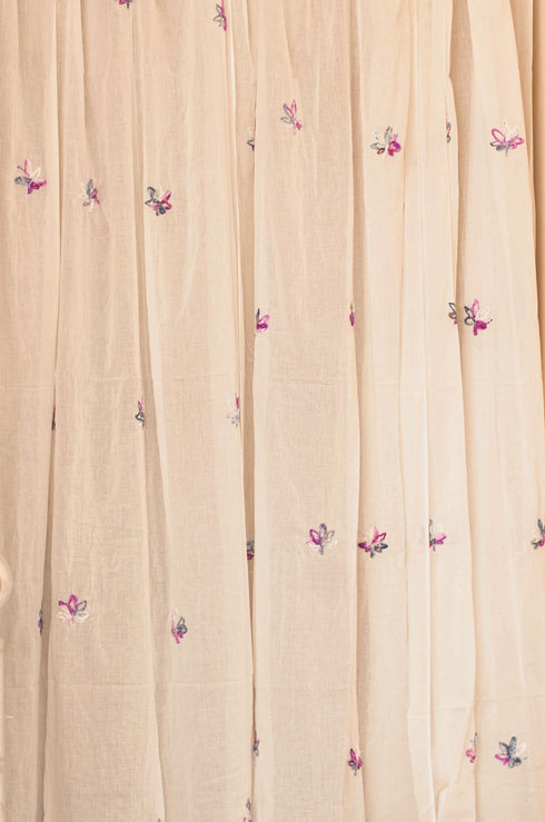 Larissa White Embroidered Curtains