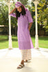 Lilac Embroidered Kurta