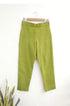 Mehandi Green Cotton Straight Pant