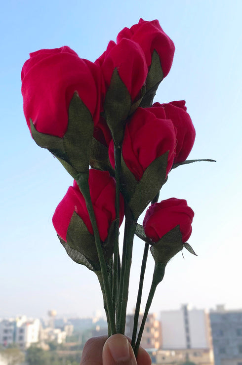 Pink Rose Handmade Flower (Bunch of 10)