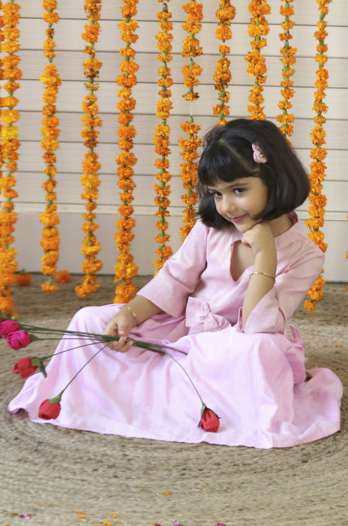 Pink Top with Long Skirt (Girl)