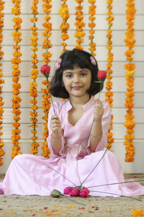 Pink Top with Long Skirt (Girl)