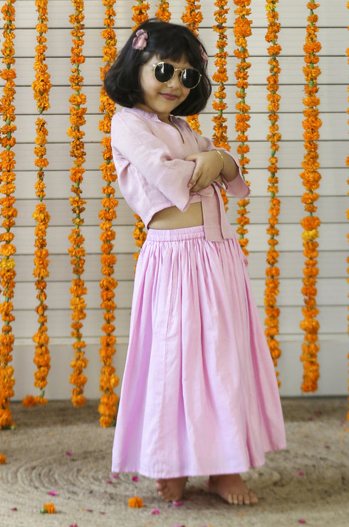 Pink Top with Long Skirt (Girl)