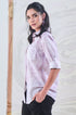 Purple Marble Embroidered Shirt